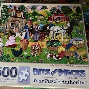 Early Market Morning 500 piece jigsaw puzzle